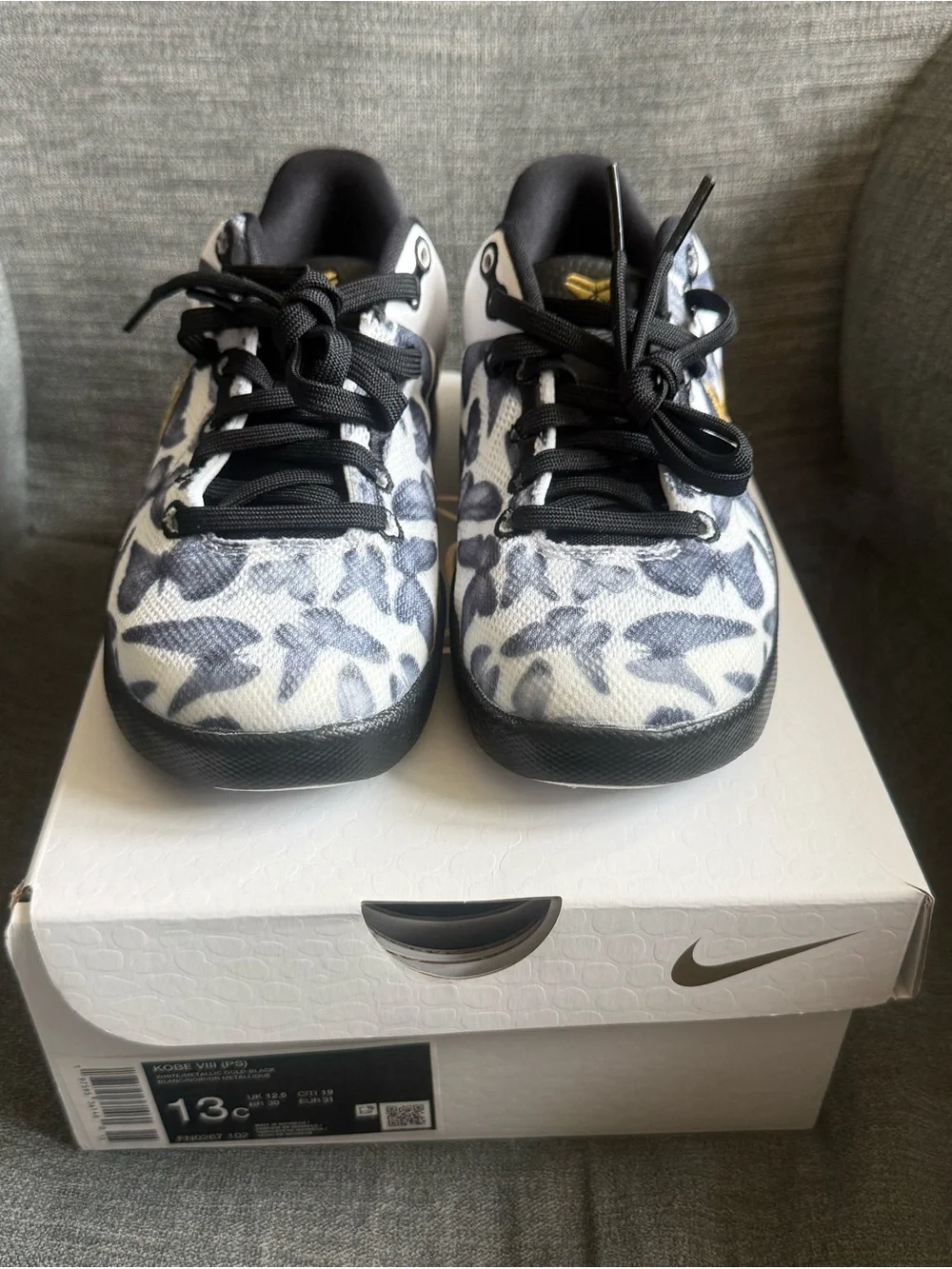 New Nike Kobe 8 Protro Mambacita Gigi White Gold Black FN0267-102 Kids 13C 🔥